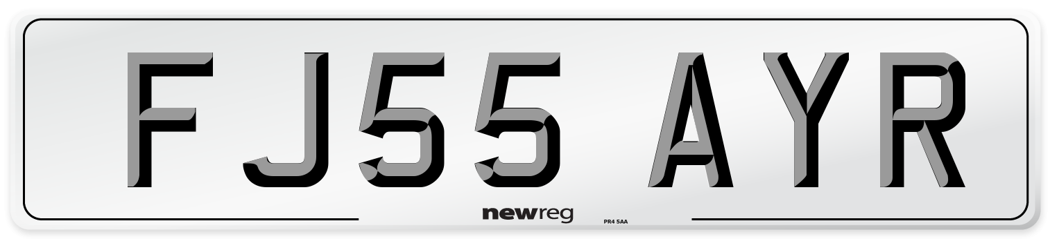 FJ55 AYR Number Plate from New Reg